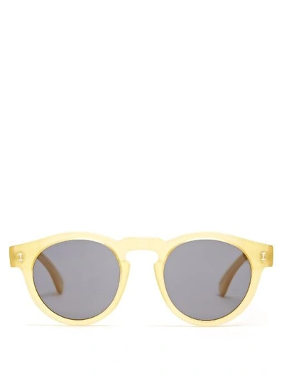 Illesteva Leonard Round-frame Sunglasses In Yellow