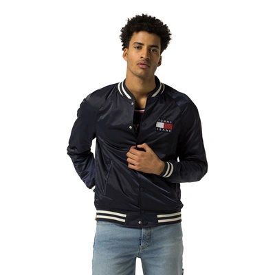 Tommy Hilfiger Tommy Jeans Satin Bomber Jacket - Navy Blazer | ModeSens