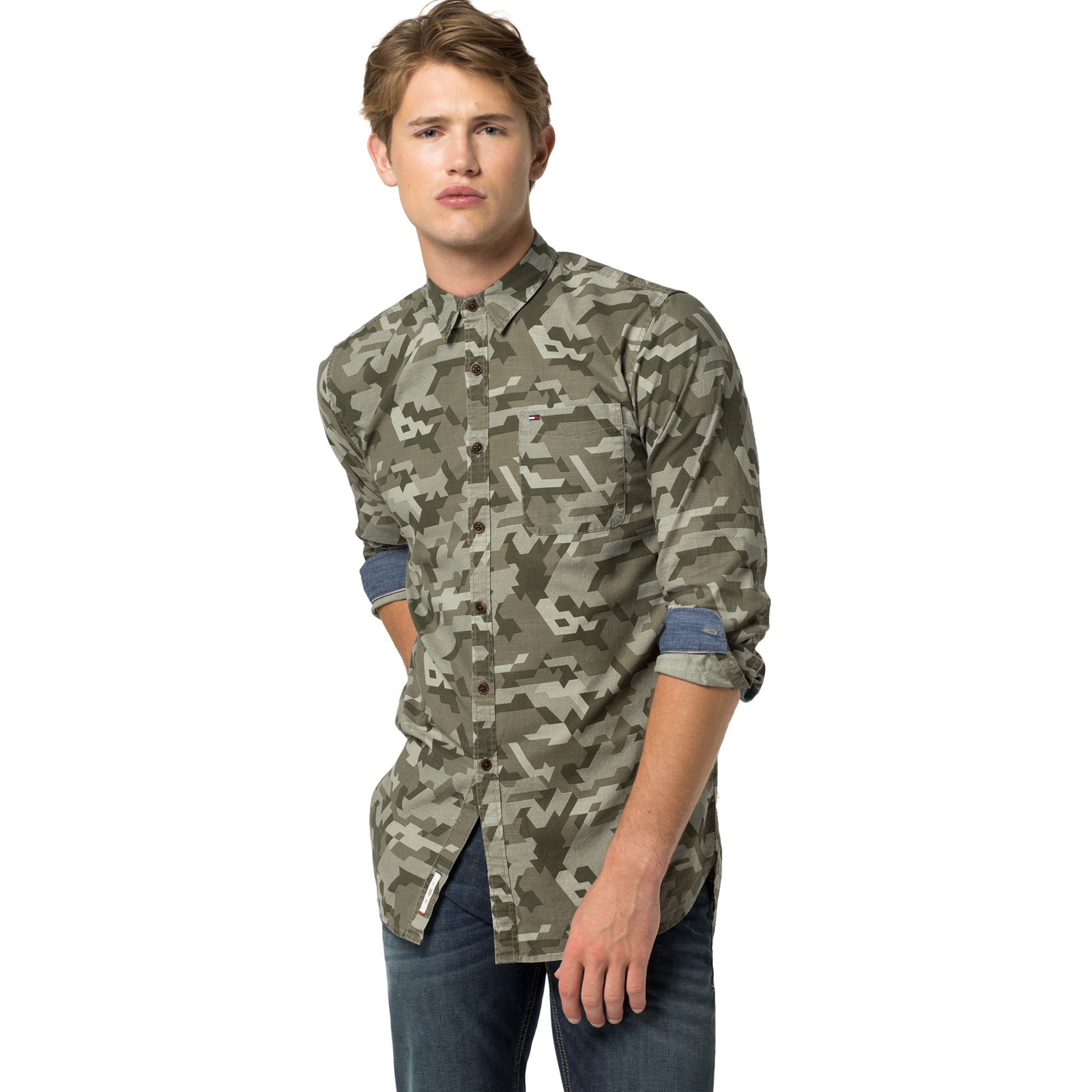 Tommy Hilfiger Technical Camo Shirt - Camouflage Forest Night | ModeSens
