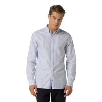 Tommy Hilfiger New York Fit Stripe Shirt - Shirt Blue / Classic White / Multi