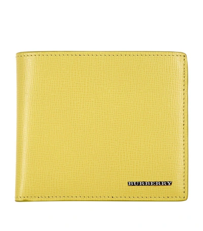Burberry Bi-fold Leather Wallet In Yellow
