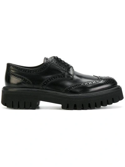 Dolce & Gabbana Ridged Sole Brogues In Black