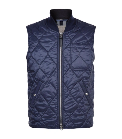 Burberry Quilted Gilet In Navy