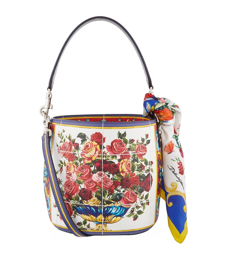 Dolce & Gabbana Majolica Print Bucket Bag | ModeSens