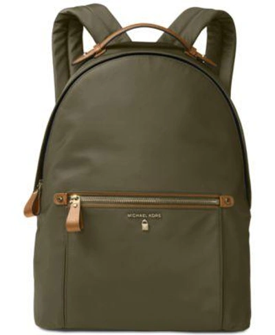 Michael Kors Michael  Kelsey Large Backpack In Olive