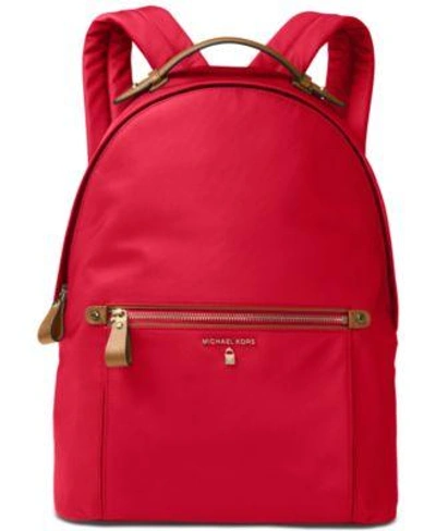 Michael Kors Michael  Kelsey Large Backpack In Bright Red