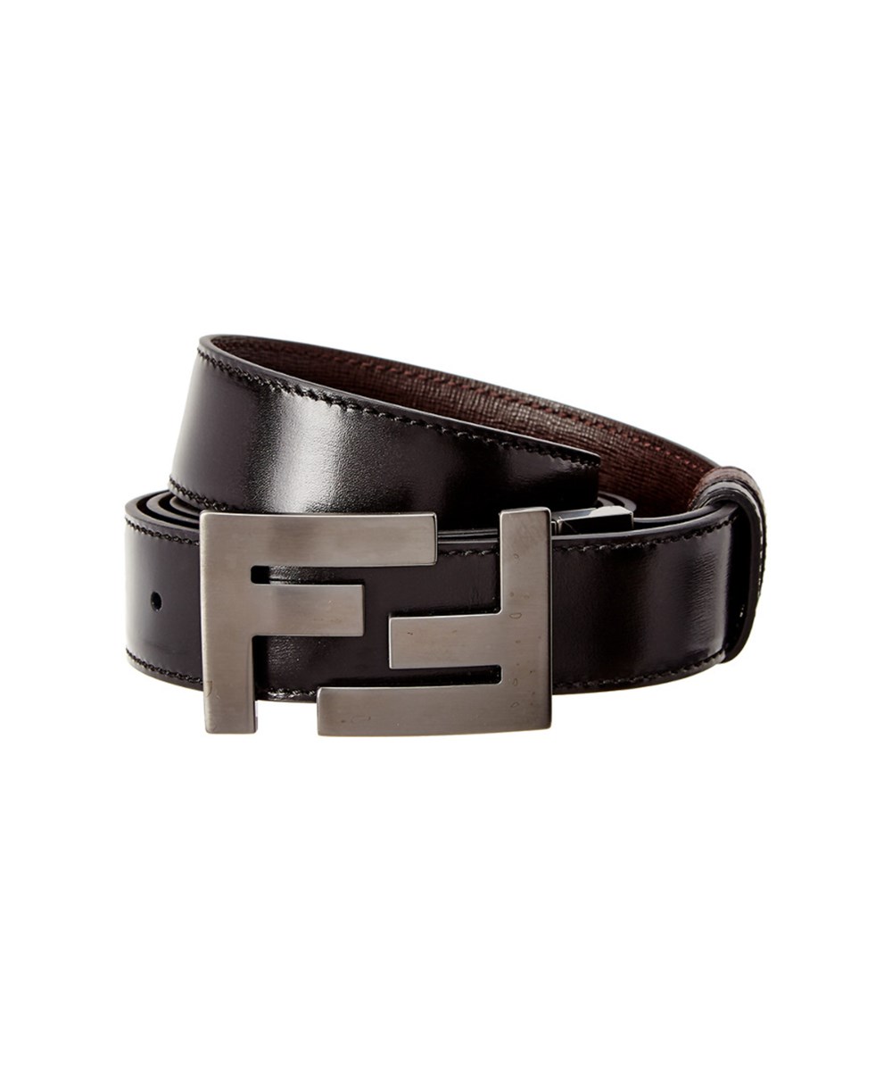 Fendi Double F Reversible Leather Belt 