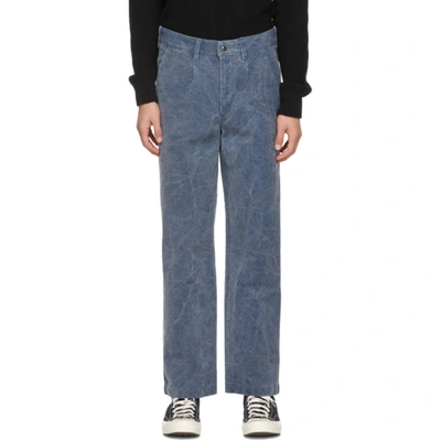 Noah Navy Canvas Recycled Work Trousers