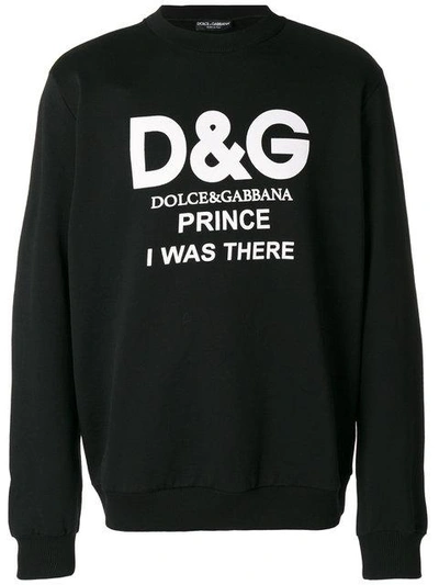 Dolce & Gabbana Prince Branded Sweatshirt In Black