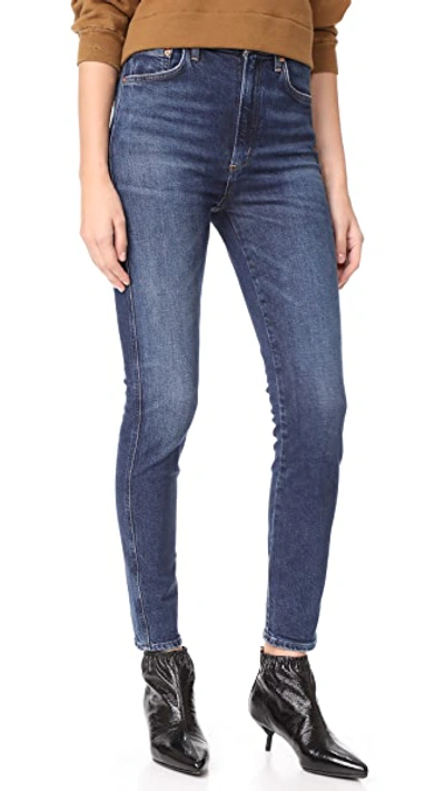 Agolde Roxanne Super High Rise Skinny Jeans In Freeway