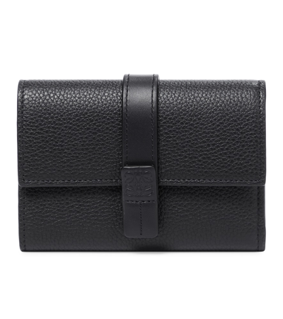 Loewe Vertical Small Leather Wallet In Black