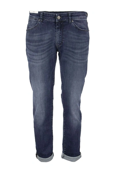 Pt Pantaloni Torino Superslim Stretch Denim Jeans In Dark Blue
