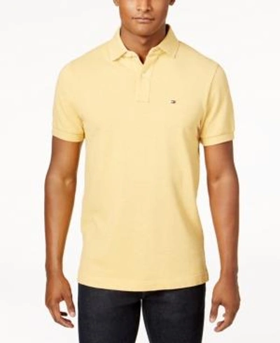 Tommy Hilfiger Men's Custom-fit Ivy Polo In Golden Rod Heather