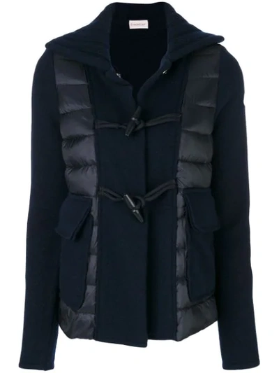 Moncler Maglia Toggle-front Jacket W/ Puffer Combo In Navy