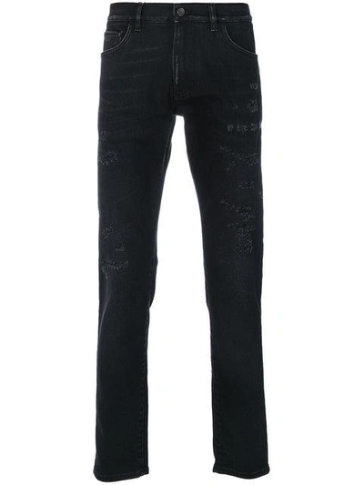 Dolce & Gabbana Distressed Jeans In Black