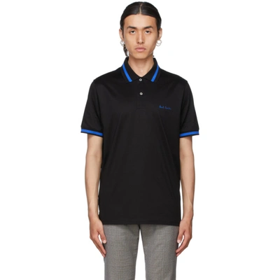 Paul Smith Contrasting-trim Cotton Polo Shirt In Black