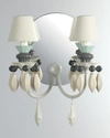 Lladrò Belle De Nuit 2-light Wall Sconce, Black