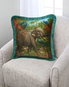 Yana Movchan Jungle Of Happiness Silk Pillow
