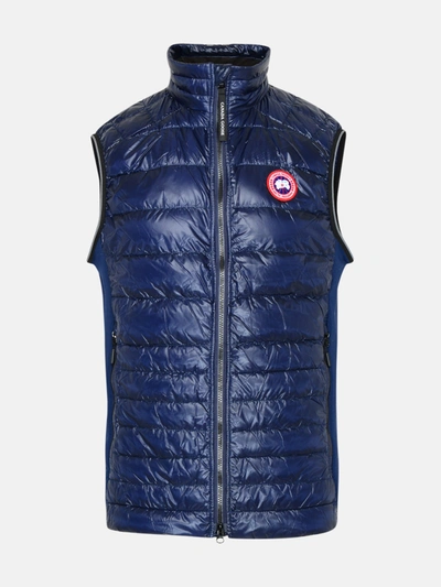 Canada Goose Blue Polyamide And Polyester Hybridge Sleeveless Jacket In Navy