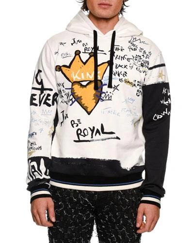 Dolce & Gabbana Must Be Royal Printed Cotton Hoodie In White