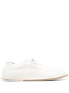 Marsèll Leather Lace-up Flat Loafers In 110 Optical White