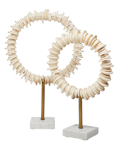 Jamie Young Arena Ring Sculptures, Set Of 2 In White