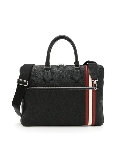 Bally Seedorf Briefcase In Black|bianco