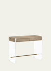 Interlude Home Cora Acrylic And Leather Desk
