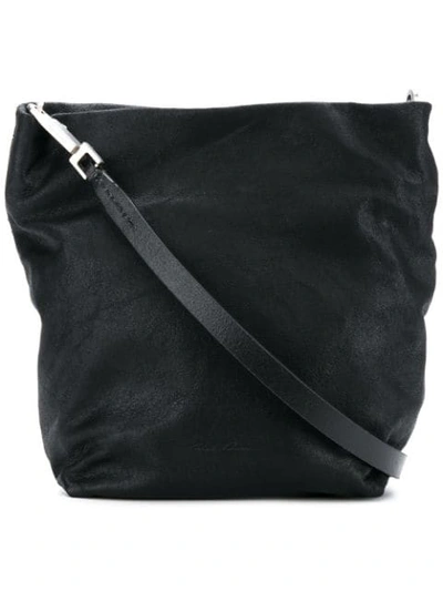 Rick Owens Mini Duffle Leather Backpack In Black
