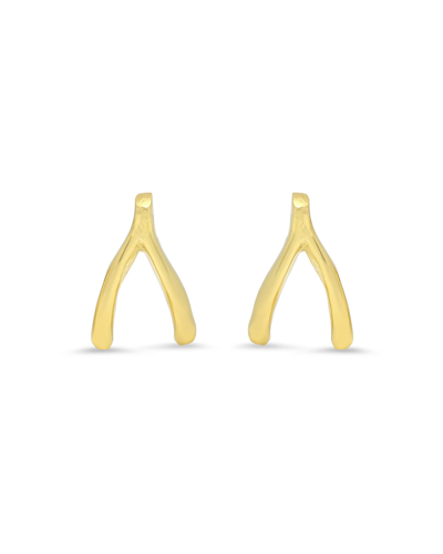 Jennifer Meyer 18k Yellow Gold Wishbone Stud Earrings In Yg