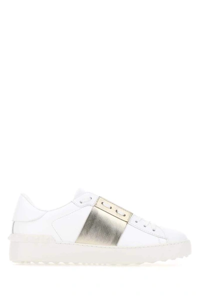 Valentino Garavani Rockstud Low Top Sneakers In White