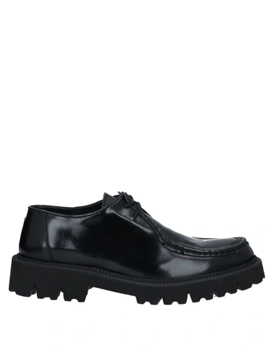 Low Brand Lace-up Shoes In Black