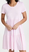 Sundry Ruffle Dress In Frosty Pink