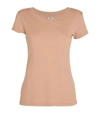 L Agence Cory Scoop Neck T-shirt In Pink