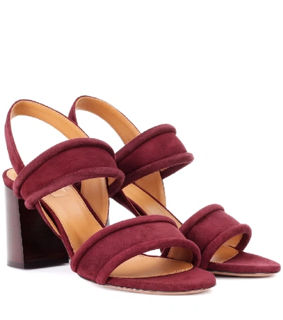 Chloé Suede Sandals In Red