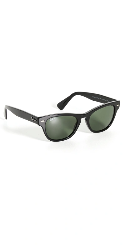 Ray Ban Laramie Sunglasses Black Frame Green Lenses 54-20
