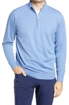 Peter Millar Crown Comfort Quarter Zip Pullover In Blue Sea