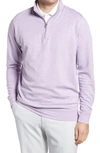 Peter Millar Crown Comfort Quarter Zip Pullover In Petal Purple