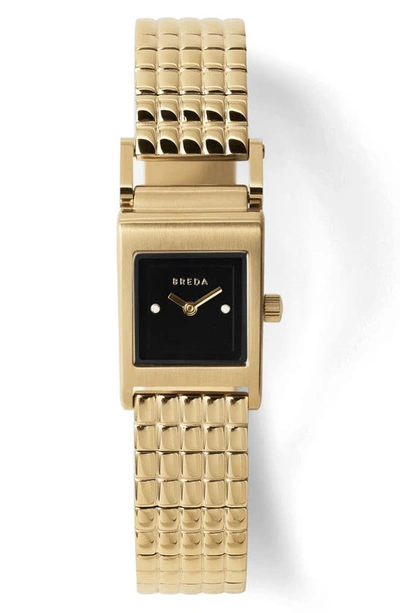 Breda Revel Bracelet Watch, 18mm In Black/gold