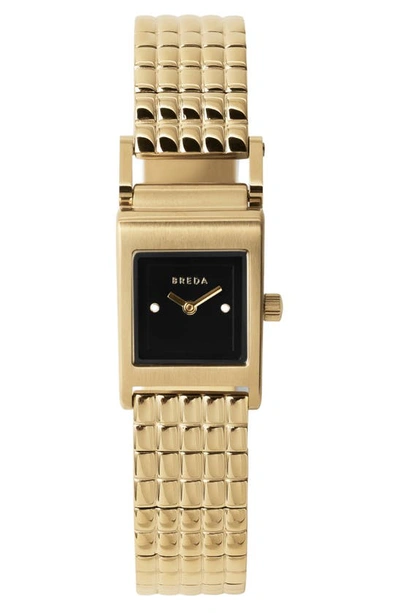 Breda Revel Watch, 18mm In Black/gold