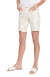 Nydj Ella Tummy-control Denim Shorts In Abstract Camo