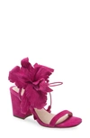 Cecelia New York Hibiscus Sandal In Berry Suede