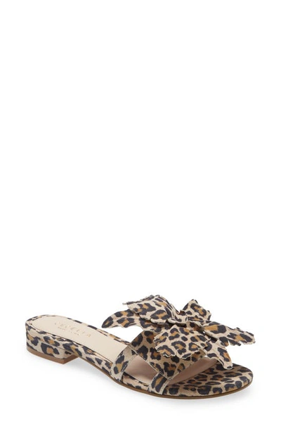 Cecelia New York Lila Slide Sandal In Leopard Leather