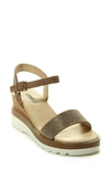 Vaneli Cedra Platform Wedge Sandal In Military Suede
