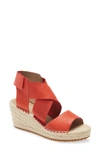 Eileen Fisher 'willow' Espadrille Wedge Sandal In Coral