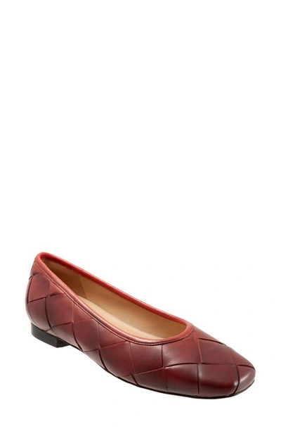 Trotters Women's Hanny Smoking Flats Women's Shoes In Red