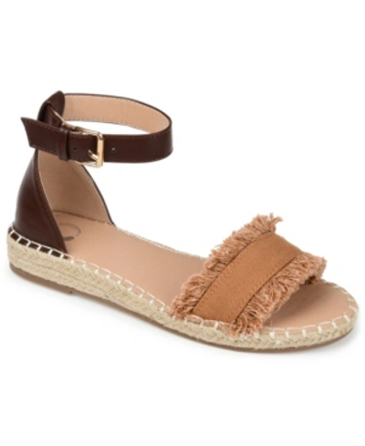 Journee Collection Women's Tristeen Espadrille Sandals Women's Shoes In Tan