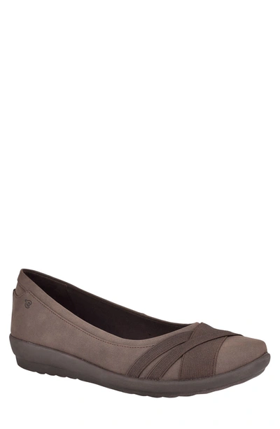 Easy Spirit Women's Acasia Round Toe Slip-on Casual Flats Women's Shoes In Dark Brown