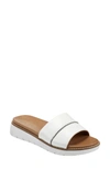 Bandolino Women's Aubree Slip-on Platform Slide Sandals Women's Shoes In White