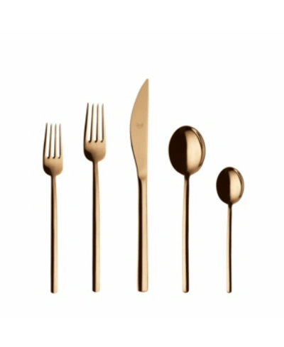 Mepra Due Flatware Set, 20 Pieces In Gold-tone